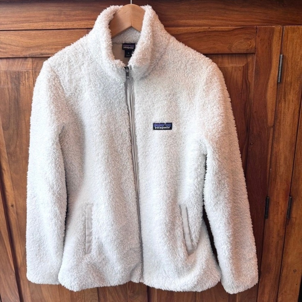 Patagonia Los Gatos Full Zip Fleece Jacket Birch White Cream 25211 Womens Medium